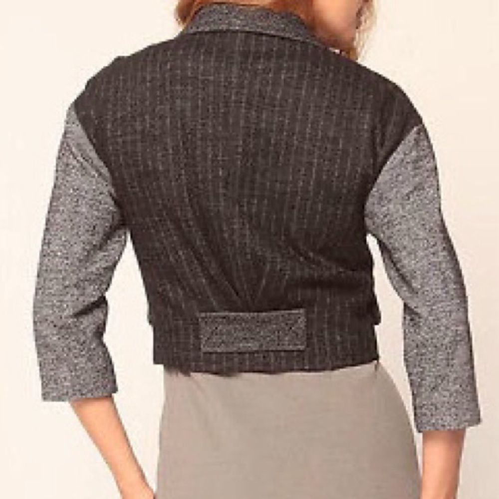 Diane von Furstenberg Keys Drape Wool Blend Blazer Jacket Sz 8 US - Picture 2 of 7